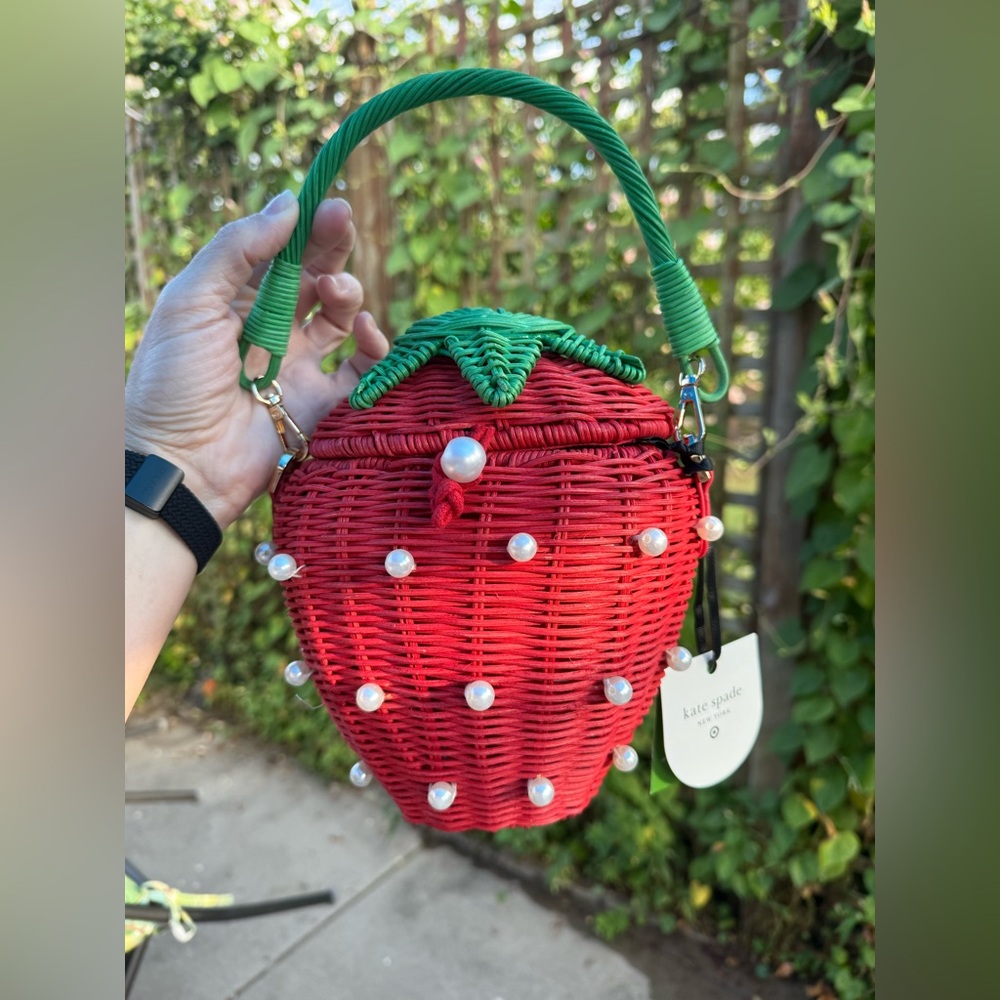 Kate Spade X Target Strawberry Wicker Purse Bag NWT